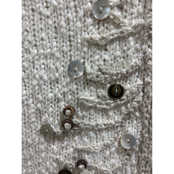 Vintage Talbots Embellished Christmas Tree Sweater Women’s XL Cream Turtleneck - Picture 5 of 11